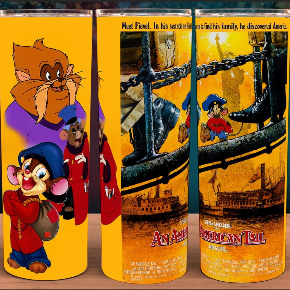 An American Tail Fievel Comes to America Tumbler 20oz